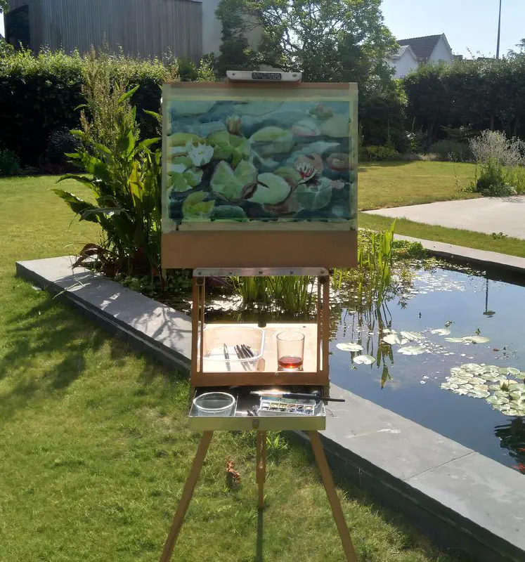 Easel at our pond